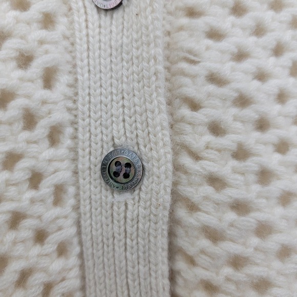 Oats Cashmere Women's Chunky Cable Knit Button Close V-neck Cardigan Size XS - Picture 10 of 10